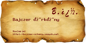 Bajczer Örkény névjegykártya