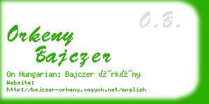 orkeny bajczer business card